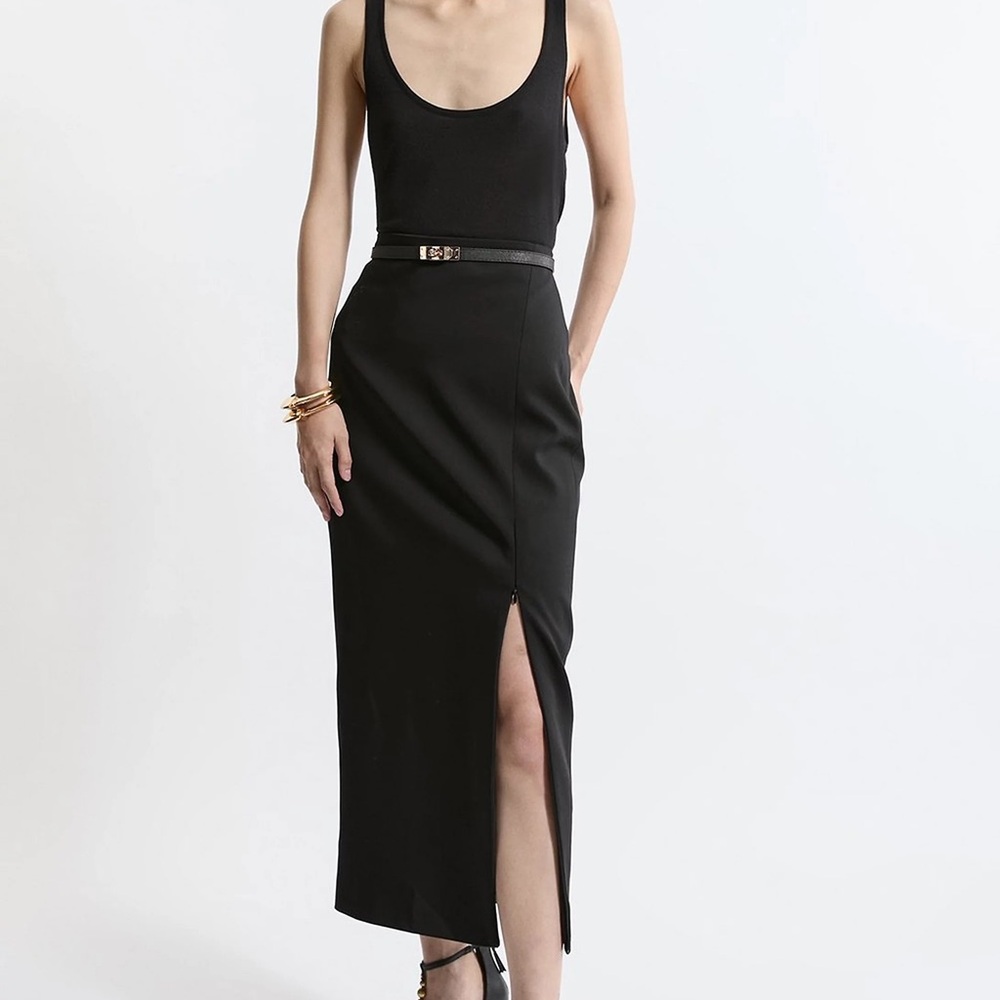 Karen Millen Tailored Black Pencil Skirt
